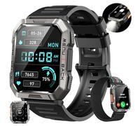 Baolubao Reloj Inteligente Hombre, Smartwatch Hombre con Linterna y Brújula, Smartwatch con Llamadas Bluetooth, Batería Grande de 900 mAh, 100+ Modos Deportivos, Pulsera Actividad Impermeable IP68