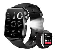 Baolubao Reloj Inteligente Mujer Hombre, Smartwatch con Linterna, 1.91" Smartwatch Mujer con Llamadas Bluetooth, 2 Correas, Notificación, Podómetro, Pulsómetro, IP68 Pulsera Actividad para Android iOS