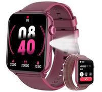 Baolubao Reloj Inteligente Mujer, Smartwatch Hombre con Linterna, Smartwatch con Llamadas Bluetooth,Smart Watch con 2 Correas, Notificación, Diseño Fino, IP68 Impermeable Reloj Deportivo, Burdeos