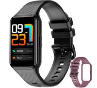 Baolubao Smartwatch, Reloj Inteligente Hombre Mujer, Reloj Inteligente Mujer, Diseño Fino, Oxímetro, Podómetro, Pulsometro, Compatible con Android iOS, Pulsera Actividad Impermeable IP68 (2 Correa)