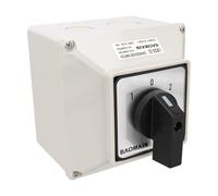 BAOMAIN Interruptor giratorio universal con interruptor principal, carcasa exterior, encendido/apagado, 690 V, 32 A, 3 posiciones, 3 fases, aprobaciones CE, IP66, LW28-32/D303.3D