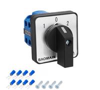 BAOMAIN Interruptor giratorio universal, encendido/apagado, 20 A, 550 V, 50 Hz, CE, IP20, LW28-20 (2 Postes 3 Posiciones)