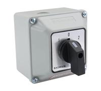 Baomain SZW26-20/D202.2D - Interruptor Conmutador Giratorio Universal con Caja Exterior para Interruptor Maestro (660 V, 20 A, 3 Posiciones, 2 Fases)