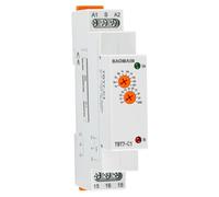 BAOMAIN TBT7-C1 Relé Temporizador Multifunción, Retardo al Apagado (Off Delay), 16A SPDT, Voltaje Universal 12-240V CA/CC, Montaje en Carril DIN, Temporizador Electrónico de Alta Carga, CE