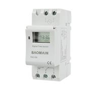 Baomain Temporizador Digital THC15A, DC/AC 12V 16A Amp Digital LCD Power Programmable Temporizador Relé (THC15A 12V)