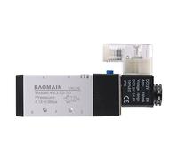 Baomain Válvula de aire neumática solenoide 4V310-10 DC 12V 5 vías 2 posiciones PT 3/8 "internamente pilotado actuando tipo único control eléctrico