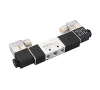 Baomain Válvula de aire solenoide neumática 4V230E-08 12VDC 5 vías 3 posiciones pilotado internamente tipo actuación doble control eléctrico (CC 12V)