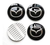 BAONITOU 4 Piezas Tapas Centrales para Mazda 65mm, Pegatina Tapas del Buje Tapacubos Centrales Llantas Rueda Accesorios Coche Tapacubos