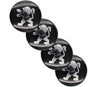 BAONITOU 4 Piezas Tapas Centrales para Peugeot 65MM, Pegatina Tapas del Buje Tapacubos Centrales Llantas Rueda Accesorios Coche Tapacubos