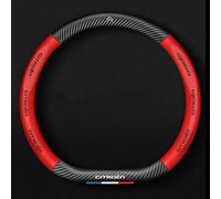 BAONITOU Cubierta Volante Coche para Citroen C1 II 2015-2022, Cómoda y Antideslizante Funda Ideal para Verano E Invierno Volante Coche Protector,Red-TypeD