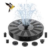 BAONUOR - Fuente solar, actualización de 2020, con bomba de agua solar flotante para estanque con 5 efectos, para estanque de jardín, fuente, bebedero de pájaros, acuario