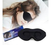 BAOOOHEE Antifaz contorneada 3D para dormir, máscara suave para dormir (negro)