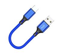 Baoqifong Cable USB Tipo C | Cargador USB Tipo C de 25 cm con Nylon,Cable de Carga Rápida Portátil para Transferencia y Estación Doméstica