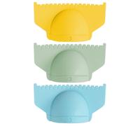 Baoqifong Guía De Bloqueo De Borde Y Costura, Regla Dactilar de Plantilla de Costura 7.5 mm, Regla Dactilar de Silicona 3 Piezas para Medir Puños Cuellos Telas