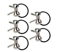 Baoqifong Lazos para el cabello con moños,Elástico De Metal 5 Unidades,Bandas Para El Pelo Que No Causan Daño | Para Compras Bodas Viajes Celebraciones Escuela Excursiones Informales Celebración