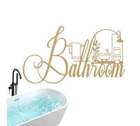 Baoqifong Letreros Metálicos Para Baño,Letrero De Pared Para Baño Recortado | Arte Decorativo De Pared Vintage Para Dormitorio Apartamento Entrada Estilo Rústico
