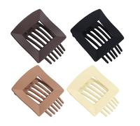 Baoqifong Pinza De Garra Que Se Aplana | Pinza Antideslizante Para Cabello Liso | 4 Unidades Clip Ligero Elegante Para Comer Escuela Ejercicio Play Viaje Fiesta Exterior Casa Trabajo