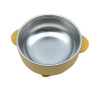 Baoqifong Recipiente Para Comida De Bébé - Cuenco Alimentación Infantil,Plato de Acero Inoxidable Resistente al Calor con Ventosa para Guardería, Camping, Viaje y Comidas