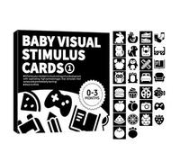 Baoqifong Tarjetas de estimulación visual | Tarjetas de detección en y negro para bebés | Tarjetas educativas de promoción temprana Juguetes de desarrollo interactivo para niños pequeños