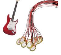 Baoqifong Transductor de disco piezoeléctrico | Sensor de sonda de elementos piezoeléctricos de 15 piezas | Micrófono de contacto para pastilla de guitarra para guitarra acústica, ukelele