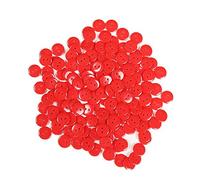 BaoQiu 150 botones rojos para coser con espalda plana (resina con dos orificios, 15 mm)