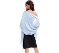 Baoqiya Chales de gasa para novia, boda, fiesta, vestido de noche y vestidos para ocasiones especiales, azul celeste, Length(79") * Width(19")