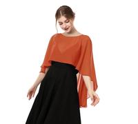 Baoqiya Chales y envolturas para mujer para vestidos de noche, chal suave de gasa para dama de honor, capa de gasa para cubrir la boda, Caramelo, Talla única
