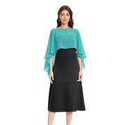 Baoqiya Chales y envolturas para mujer para vestidos de noche, chal suave de gasa para dama de honor, capa de gasa para cubrir la boda, Turquesa, Talla única
