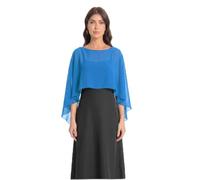Baoqiya Chales y envolturas para mujer para vestidos de noche, chal suave de gasa para dama de honor, capa de gasa para cubrir la boda, Azul, Talla única