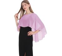 Baoqiya Chales y envolturas para mujer para vestidos de noche, chal suave de gasa para dama de honor, capa de gasa para cubrir la boda, Mauve, Talla única