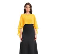 Baoqiya Zafala - Chal - para mujer amarillo Talla única