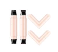 Baorder 2 piezas de delineador de ojos negro y marrón, delineador de ojos con doble punta, de larga duración, resistente al agua, de secado rápido y resistente a las manchas, ideal para principiantes.