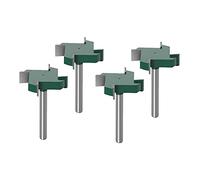Baorder 4 piezas 6 mm vástago Spoilboard superficie fresadora juego 4 hojas fresas fresas de metal duro para trabajar la madera