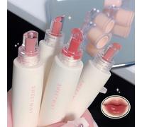 Baorder Juego de 4 esmaltes de labios hidratantes de gelatina, de larga duración, impermeable, antiadherente, bálsamo labial teñido hidratante, lápiz labial líquido brillante