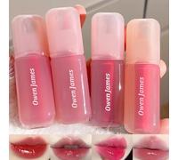Baorder Set de 4 brillos labiales hidratantes, vaso antiadherente, acabado brillante, brillo labial coreano altamente pigmentado, brillo labial voluminizador, pintalabios líquido hidratante Water Mirr
