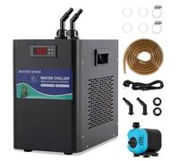 BAOSHISHAN 160L Acuario Enfriador de agua Enfriador Kit de bomba adicional Enfriador de tanque de pescado Equipo de cultivo de mariscos 220V (Unidad de temperatura del agua: ℃)