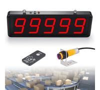 BAOSHISHAN Contador LED digital con sensor infrarrojo, contador de dígitos digital de 5 dígitos hasta 99999, distancia de detección de 19.7 pulgadas, para visitante de línea de producción de cinta