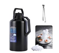 BAOSHISHAN Cubo de Hielo seco de 6L de Capacidad, de Acero Inoxidable, para preparación de cócteles y Almacenamiento de Hielo seco