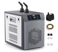 BAOSHISHAN Enfriador de agua para acuarios 20-26°C Enfriador de acuarios con pantalla táctil para pecera de 160 litros