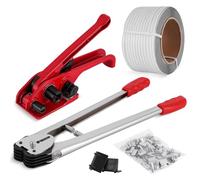 BAOSHISHAN Kit flejado PET PP 12-16mm 500 m fleje 100 hebillas 20 esquinas