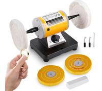 BAOSHISHAN Pulidora de Joyas Pulidora de Mesa 200W Esmeriladora de Banco de Velocidad Variable 7000rpm
