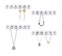 Baoswi Perchas acrílicas para collares, organizador de joyas montado en la pared, con ganchos en forma de diamante, ganchos para joyas, regalo para niñas y mujeres (4 paquetes de 6 diamantes,