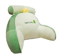 BaoT8YLu - Almohada de lectura de cama, 2 en 1 para sentarse en la cama, almohada de sofá multifuncional con reposabrazos, confort y ergonomía, cojín de cuña para sofá cama