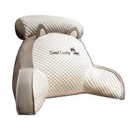 BaoT8YLu Almohada de Lectura para Cama, Respaldo 2 en 1 para Sentarse en la Cama, Almohada de Sofá Multifuncional con Reposabrazos, Comodidad y Ergonomía Cojín Respaldo para Sofá Cama Sillón