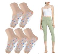 BaoT8YLu Tourmaline Ionic Body Shaping Stretch Socks, Tourmaline Slimming Health Sock, Tourmaline Linfático Slimming Socks, Summer Socks for Women Thin(5 pares de pieles)