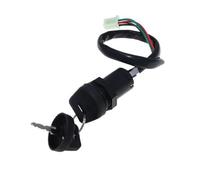 BaotyJie 1 Juego de Interruptor de Encendido Tipo Barril con Juego de Llave Conjunto Conector de y Cables Robustos Material Anti Óxido Adecuado, 4 piezas