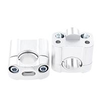 BaotyJie Abrazadera Elevadora de Manillar de Motocicleta de 22 Mm a 28 Mm, Resistente a La Corrosión, para Dispositivos, Plata