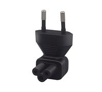 BaotyJie Adaptador de Enchufe Eléctrico Clavija Masculina Europea 4mm a Toma IEC320 C5 Corriente hasta 10A PVC Resistente Fuego Adecuado para Dispositivos