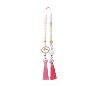 BaotyJie Colgante Genérico para Espejo Retrovisor de Coche, Regalo de Feng Shui, Adorno de Madera, Decoración Interior Del Coche, Colgante para Interior de Aut, Rosa