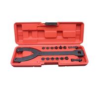 BaotyJie Llave de Cilindro Ajustable de 1/2" con Trinquete Y Soporte para Polea de Embrague de Ventilador, Kit de 15 Llaves para Quitar Poleas de Cigüeñal